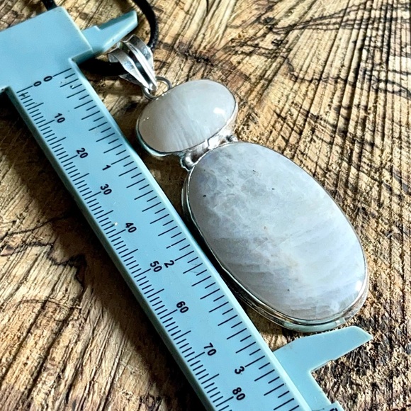 Large Rainbow Moonstone “The Visionary Stone” Pendant 3” - Picture 16 of 16